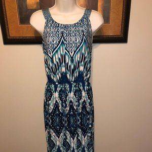 Enfocus Studio Women's Blue and White Dress